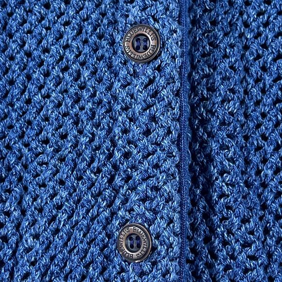 Vintage Blue Willi’s Denmark Cardigan S | Indigo Cotton 90s Fisherman Cable Knit - Picture 11 of 16